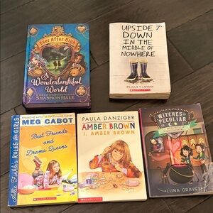 5 lot Book Collection - Purple, Blue, Yellow, Red Covers